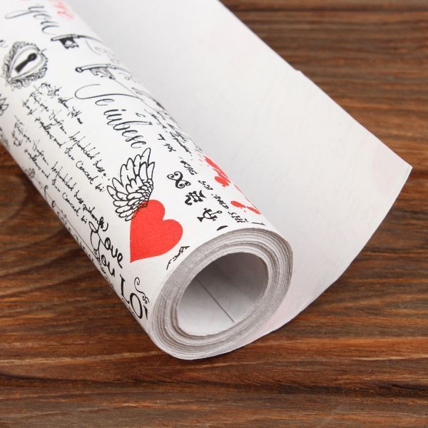 Крафт-папір для подарунків "I love you/Ti amo", 0.7&times;8 м