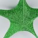 Новорічний декор підвісна зірка з тканини, зелена, 40 см