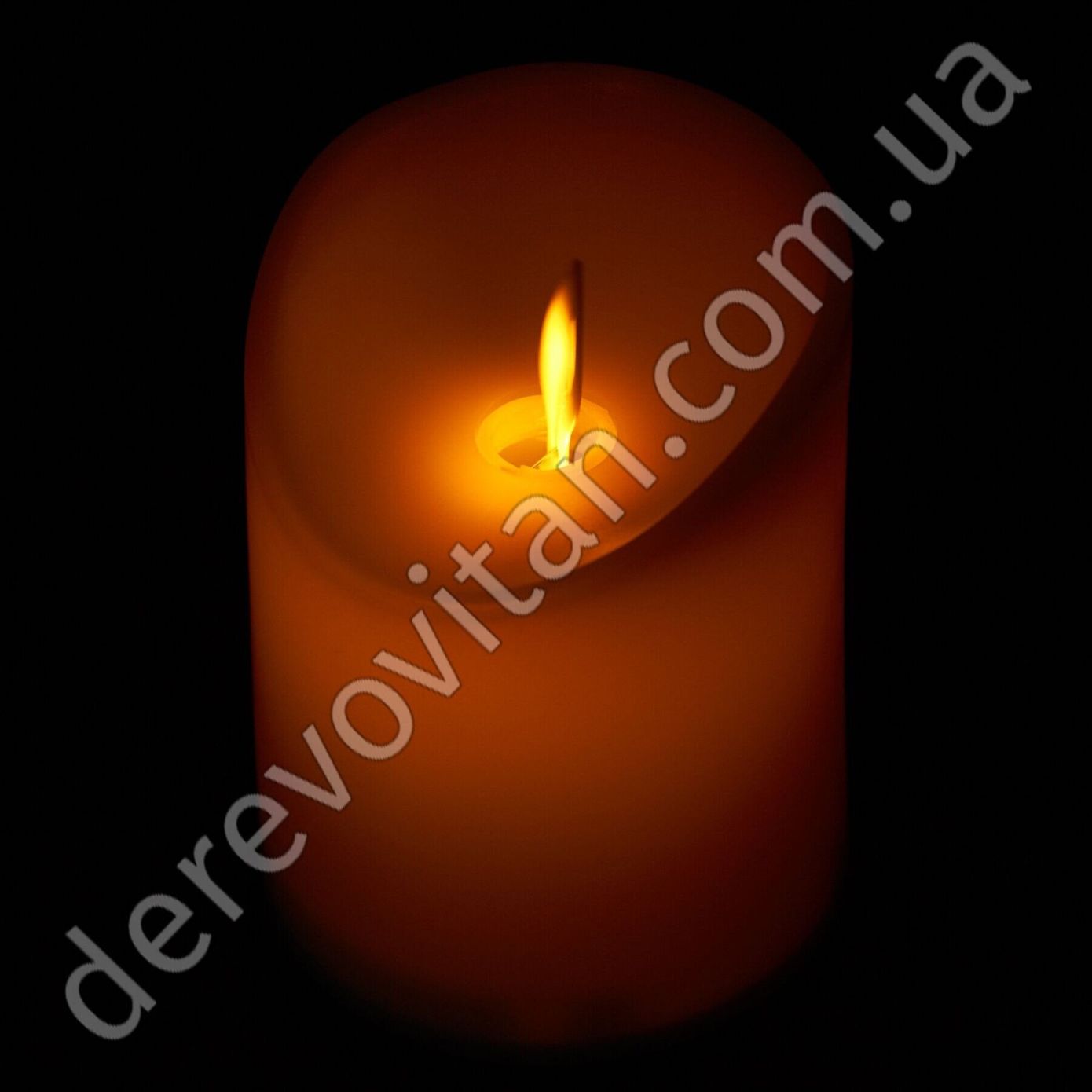 Led-cвеча с эффектом пламени кремовая, пластик, 7.5×12 см