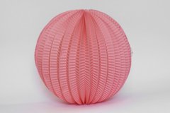Паперовий підвісний ліхтарик-акордеон, рожевий (кораловий), 20 см