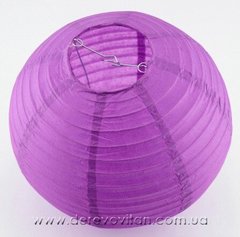 Бумажный подвесной фонарик, фиолетовый, 45 см