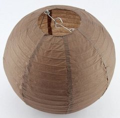 Бумажный фонарик шар, коричневый, 35 см