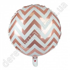 Воздушный/гелиевый шар-таблетка "Шеврон", светло-розовый, 18″ (45 см)