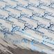 Бумага-пленка упаковочная новогодняя, белая с надписями синий хром, 70×100 см, 20 листов