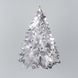 Підвісний новорічний декор "Ялинка" з фольги, срібло, 30 см
