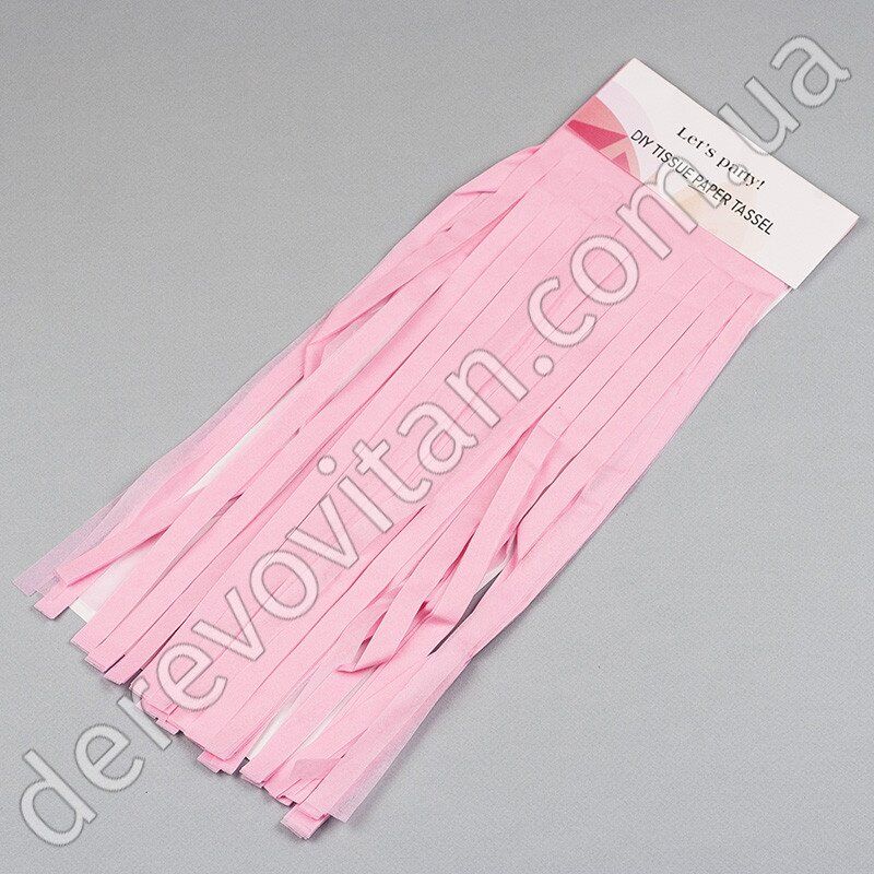 Кисточка для тассел-гирлянды, розовая, 5 шт., 35 см