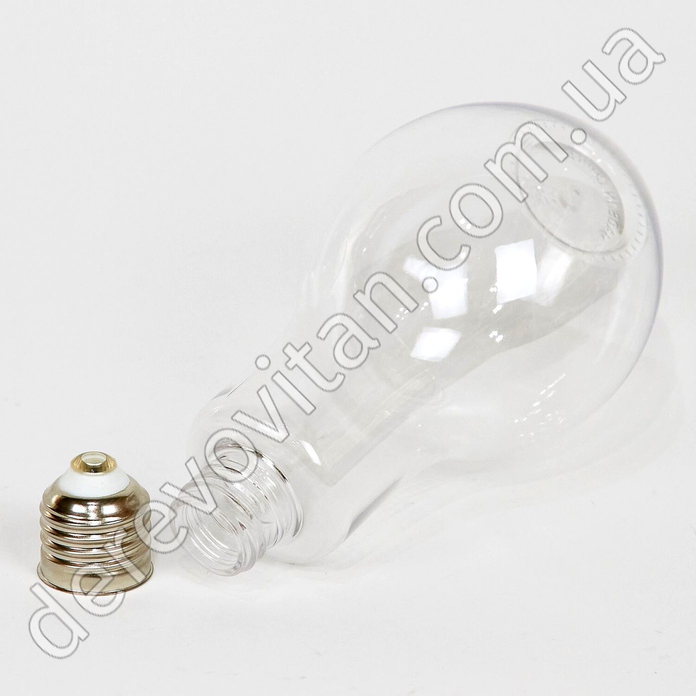 Подвесной декор "Лампочка" с плоским дном, пластик, 9×16 см