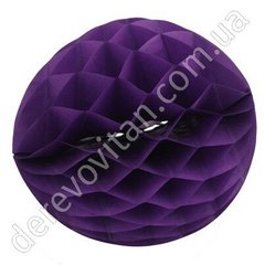 Бумажный шар-соты, фиолетовый, 30 см