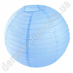 Бумажный подвесной фонарик, васильковый/голубой, 40 см