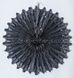 Подвесной веер из тишью, черный, 50 см - бумажный декор-гармошка