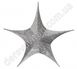 Підвісна зірка для декору з тканини, темне срібло, 40 см