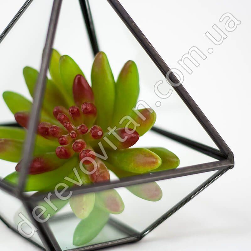 Стеклянная ваза для флорариума, "фонарик" маленький, 14 см