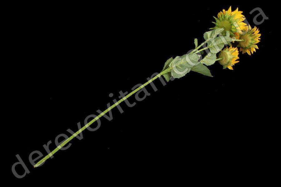 Соняшник штучний 3 квітки, 67 см