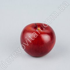 Искусственные яблоки, темно-красные, 6×7 см