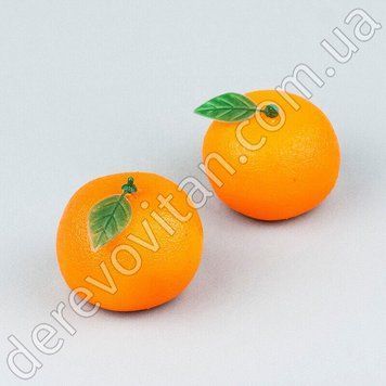 Мандарини штучні муляж, 5.5 х 7.5 см, 2 шт.
