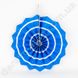 Подвесной веер, голубой с тонкой полосой, 30 см - бумажный декор-розетка