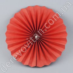 Подвесной бумажный веер с жемчужиной, красный, 30 см