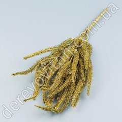 Веточка хвойная декоративная с золотыми блестками, 36 см