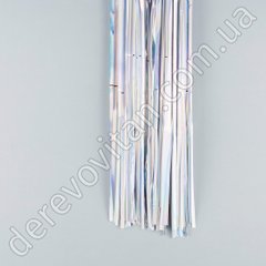 Фольгированная шторка для фотозоны "Хамелеон" серебро, 100×200 см