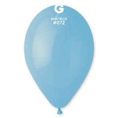 Латексные шары Gemar голубые Baby Blue 072 G90 10" 26 см, 100 шт.