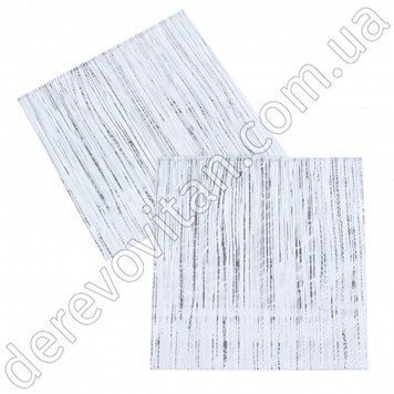 Святкові серветки, білі в срібну смужку, 20 шт., 16.5&times;16.5 см (33 см)