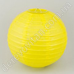 Паперовий підвісний ліхтарик, лимонний/жовтий, 25 см