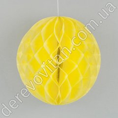 Паперова куля-стільник, жовтий, 25 см