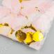Конфетті кружечки з тішью "Рожеве з золотом" 2.5 см, 30 г
