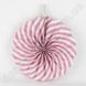 Подвесной веер, бело-розовый, 20 см - бумажный декор-розетка