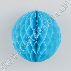 Бумажный шар-соты, голубой, 20 см