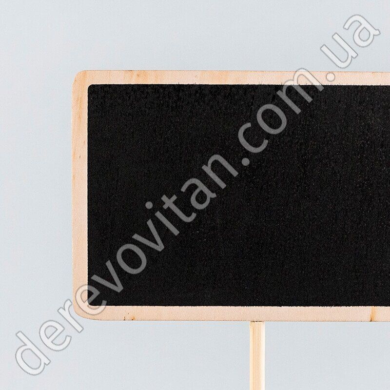 Меловая табличка-ценник на подставке "Прямоугольник" - номер для стола, 15×31 см