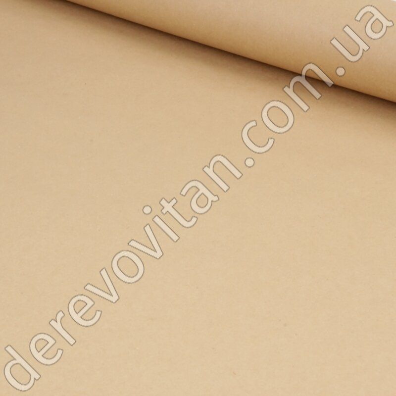 Крафтовий пакувальний папір класичний без принту, 0.7×10 м в рулоні