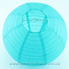 Бумажный подвесной фонарик, бирюзовый, 25 см