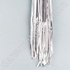 Шторка для фотозони з фольги, срібло сатин, 100×200 см