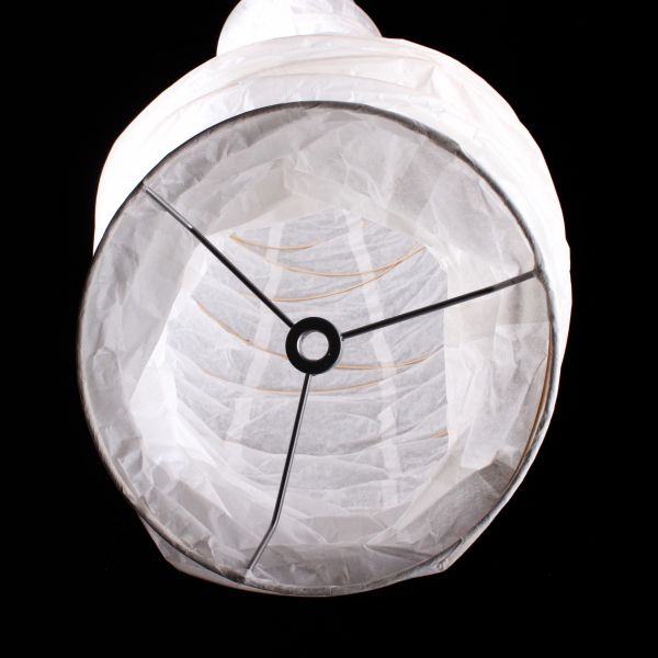 Паперовий абажур для торшера "Ліхтарик білий", 37×110 см
