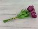 Тюльпаны латексные, фиолетовые, букет 9 шт., ~33 см
