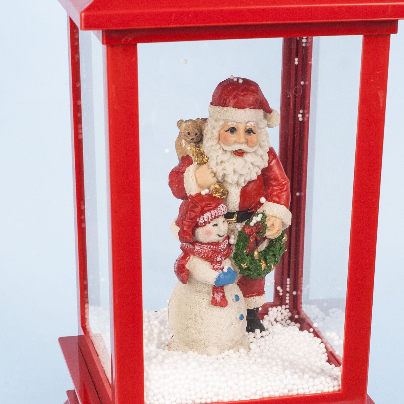 Музичний ліхтар з циркуляцією снігу "Merry Christmas", 2 режими, 17.5×43 см