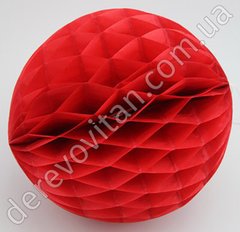 Бумажный шар-соты, красный, 35 см
