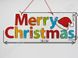 Новогодняя табличка-подвеска "Merry Christmas", 38×14×0.5 см