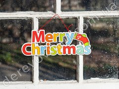 Декоративна табличка-підвіска Merry Christmas, 38×14×0.5 см