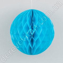 Бумажный шар-соты, голубой, 35 см