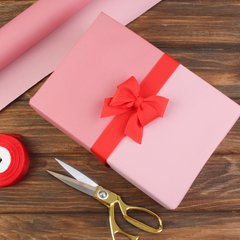 Крафт папір для подарунків, світло-рожевий, 0.7×8 м в рулоні