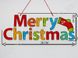 Декоративная табличка-подвеска "Merry Christmas", 38×14×0.5 см
