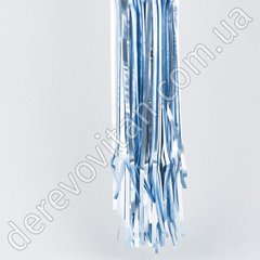 Шторка для фотозони з фольги, блакитна сатин, 100×300 см