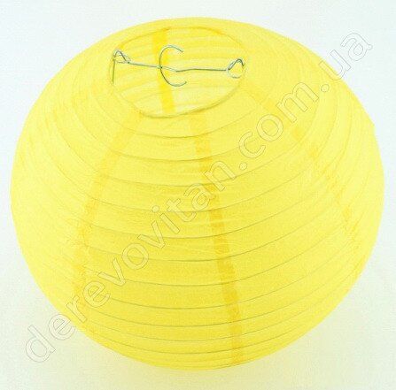 Бумажный подвесной фонарик, желтый, 30 см