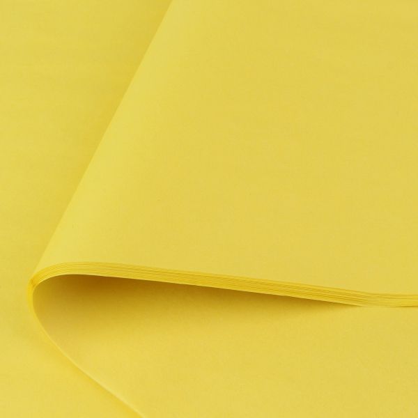 Цупкий папір тішью жовтий лимонний 28 г/м², 100 аркушів, 50×75 см