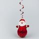 Декор-соты новогодний на спирали "Дед Мороз", 11×19 см, высота ~1.2 м