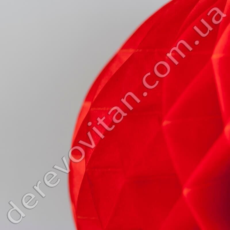 Паперова куля-соти, червона, 30 см