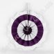 Подвесной веер, бело-фиолетовый, 20 см - бумажный декор-розетка