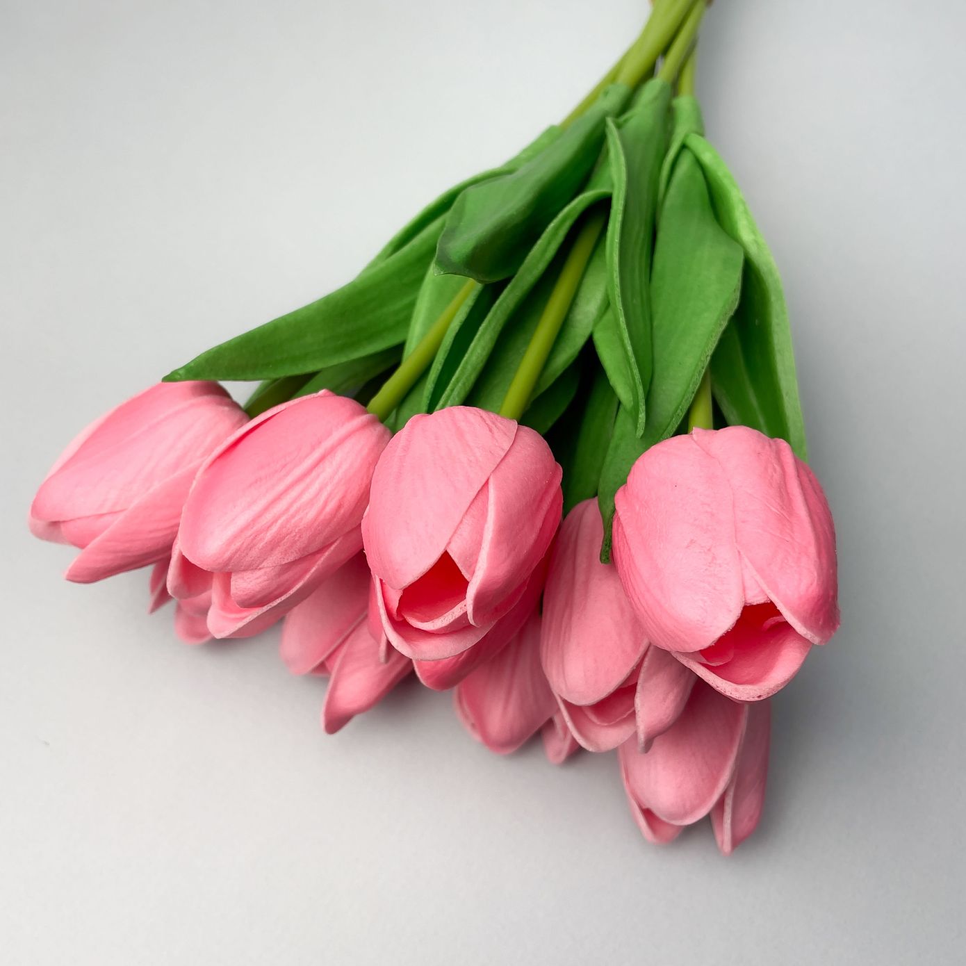 Тюльпани з латексу, рожеві, букет 10 шт. ~32 см